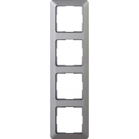 Kopp - MILANO – Abdeckrahmen 4-fach, Farbe: stahl - 305920067