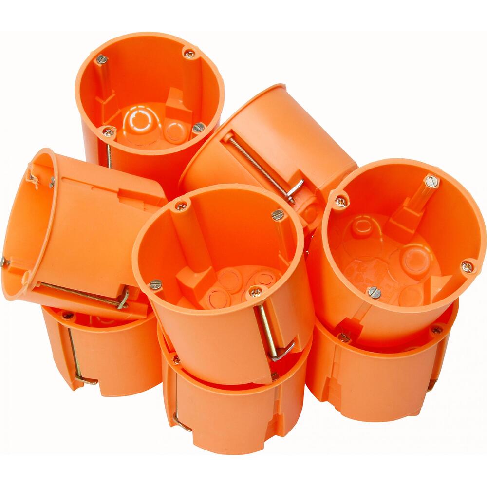 Kopp - Hohlwandschalterdose, Ø68mm, Dosentiefe: 61mm, orange, IP30, Profi-Pack: 10 Stück - 355200043