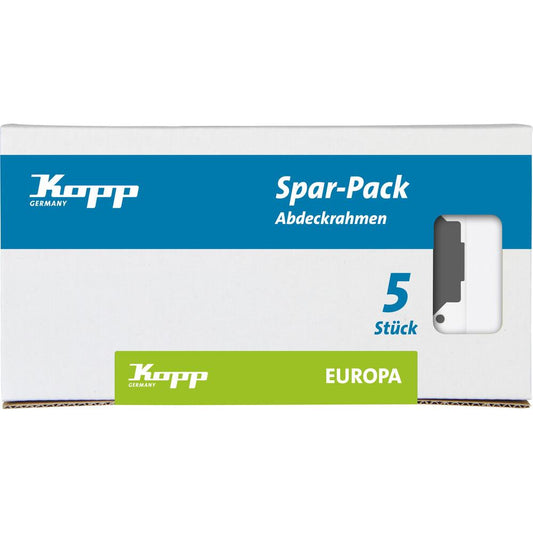 Kopp - EUROPA – Profi-Pack: 5x Abdeckrahmen 2-fach, Farbe: arktisweiß - 401913017