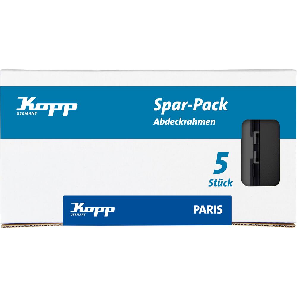 Kopp - PARIS – Abdeckrahmen 5x 2-fach, Farbe: mattschwarz - 402550011