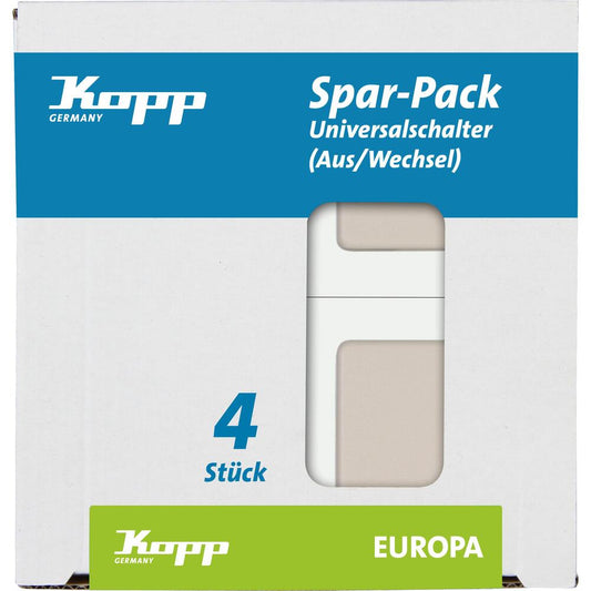 Kopp - EUROPA – Profi-Pack: 4 Universalschalter - 617601056