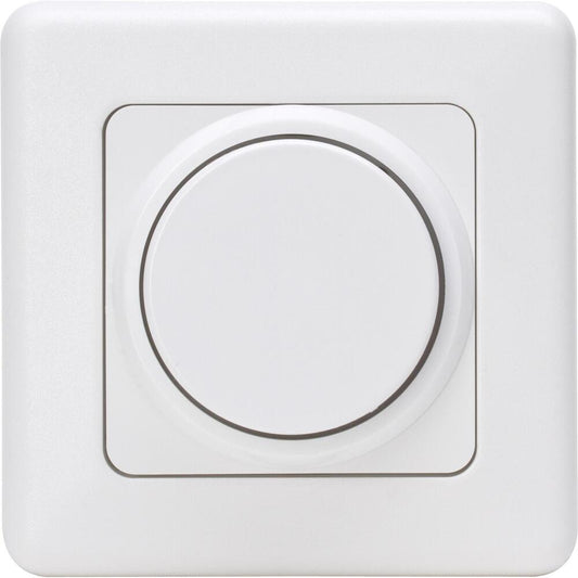 Kopp - STANDARD – Dimmer mit Dreh-Ausschalter (Phasenanschnitt), Farbe: arktisweiß - 803202012