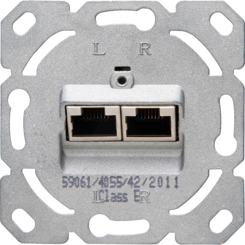 Kopp - Netzwerkanschlussdose CAT6, 2x getrennte Anschlüsse (10Gbit/s/500MHz) - 920100183