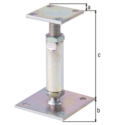 Alberts - Pfostenträger, höhenverstellbar, 150-190 mm - 212391