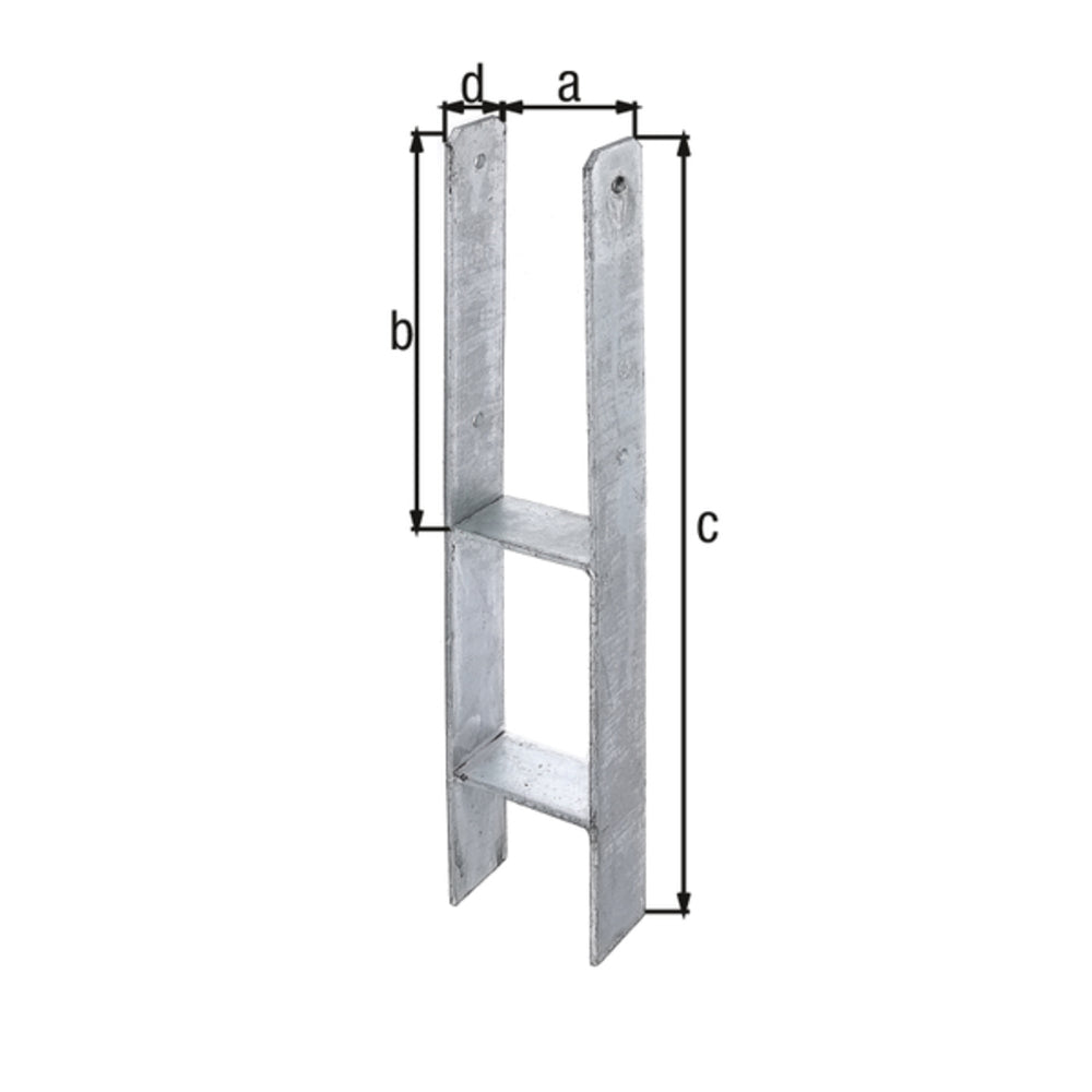 Alberts - H-Pfostenträger ,101x600 mm - 213831