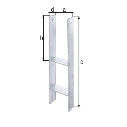 Alberts - H-Pfostenträger,Typ365v,fvz,zE,121x600/ - 213848