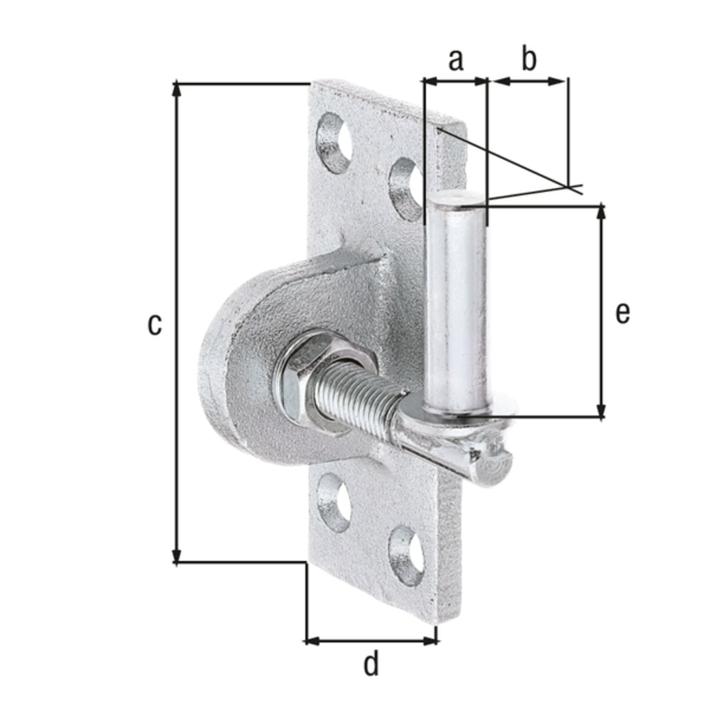 Alberts - Kloben zum Anschrauben, mit versenkten Schraublöchern M12,Ø13/45x10 - 318239