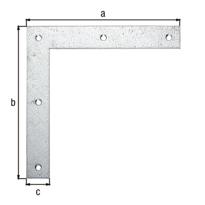 Alberts - Eckwinkel mit versenkten Schraublöchern, 120x120x20 mm, 12Stk - 332877