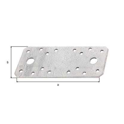 Alberts - Flachverbinder,vz,133x55x2,5,GP15St. - 339050