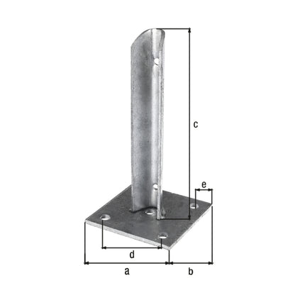 Alberts - Pfostenträger für Zaunpfosten Ø34/100x100 - 658632