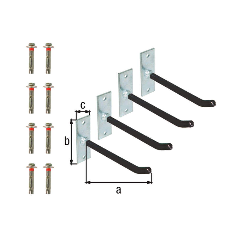 Alberts - Felgenhalter-Set, 4Stahlhaken - 801960