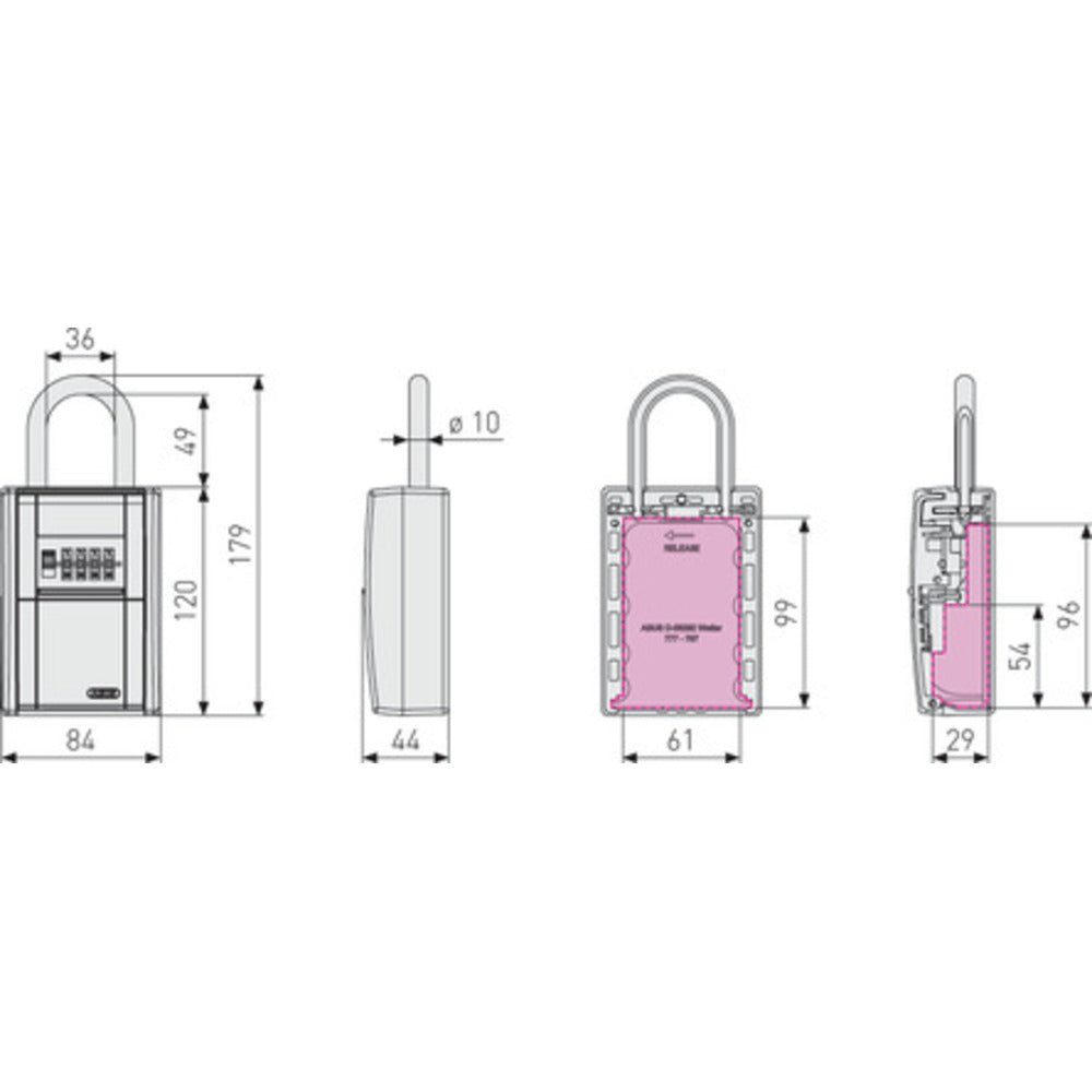 Abus - KeyGarage™ 797 LED mit Bügel - 83855