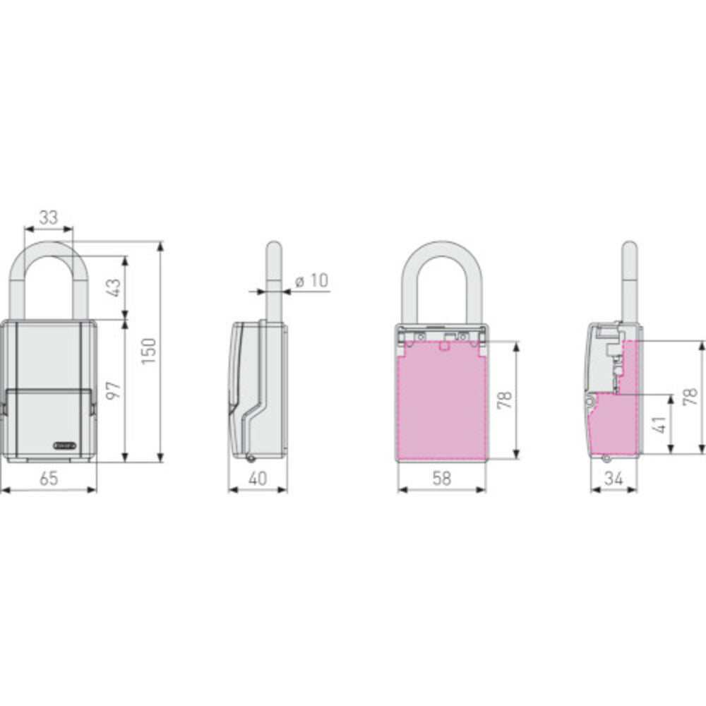 Abus - KeyGarage™ 737 Mini mit Bügel - 77454