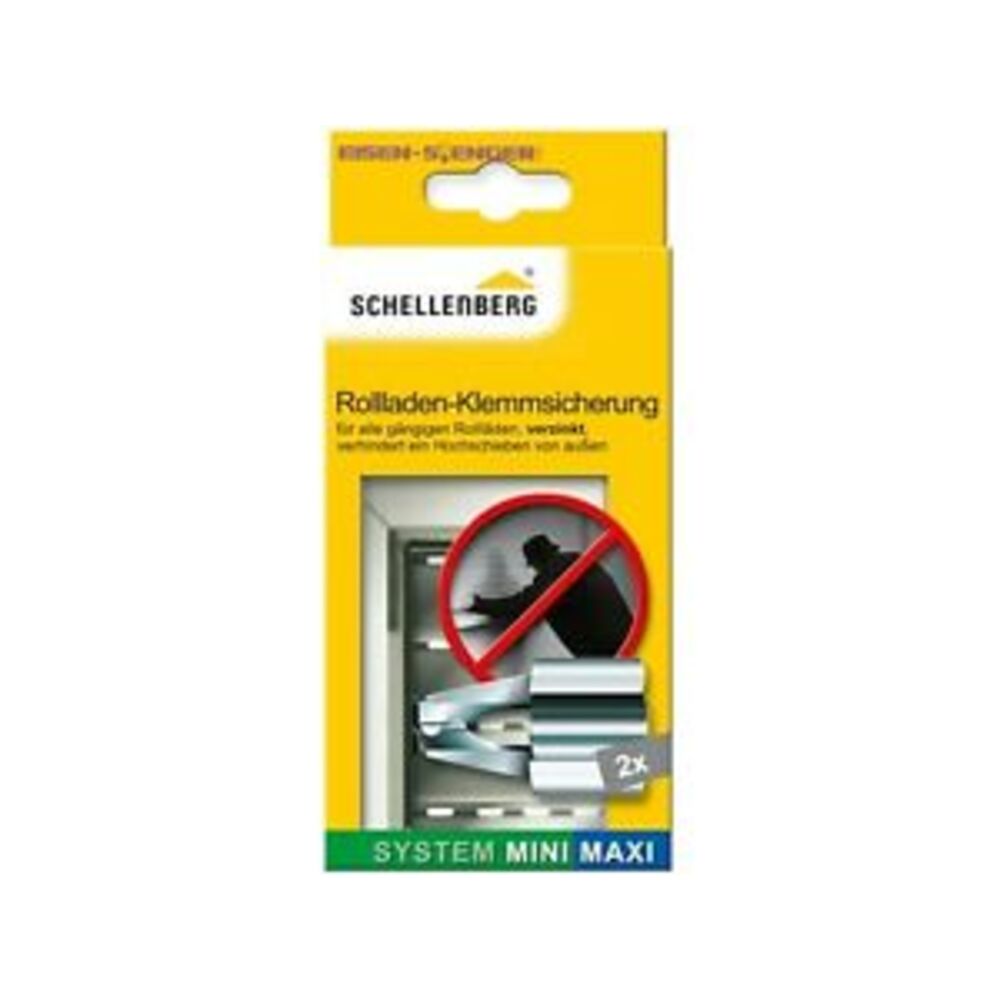 Schellenberg - Rollladen-Klemmsicherung MINI / MAXI, 2 Stück - 16003