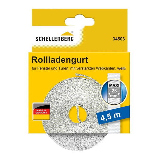 Schellenberg - Rollladengurt 23mm/4,5 m weiss - 34503