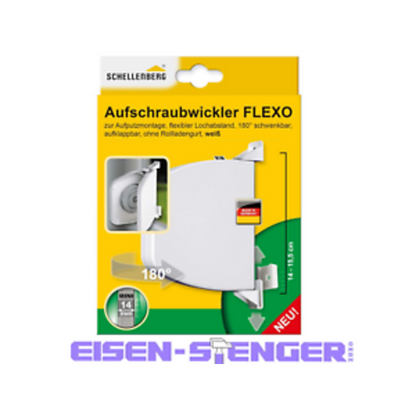 Schellenberg - Gurtwickler Mini Flexo ohne Gurt aufklappbar, Weiß - 50153