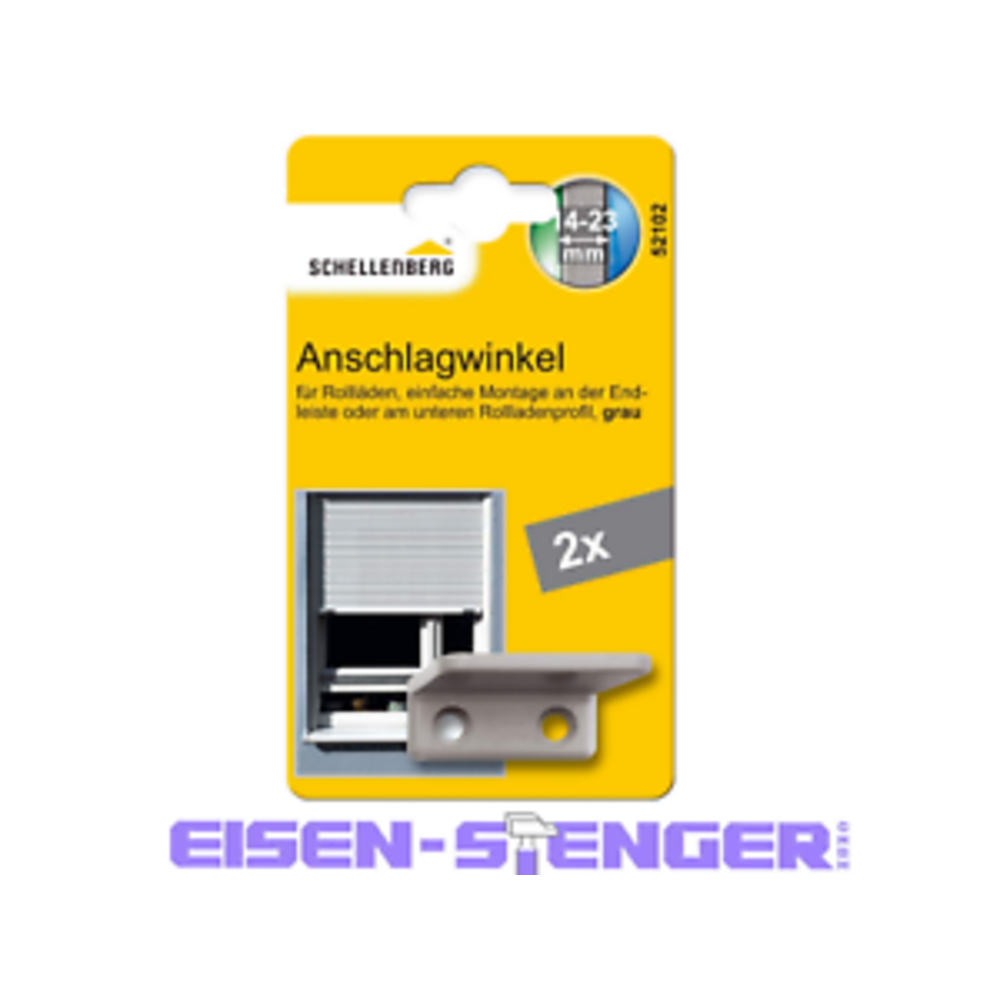 Schellenberg - Anschlagwinkel für Rollladen, grau - 52102