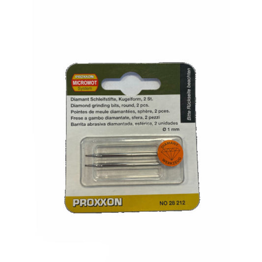 Proxxon - Diamantschleifstifte, Kugel, 1,0 mm, 2 Stück - 28212