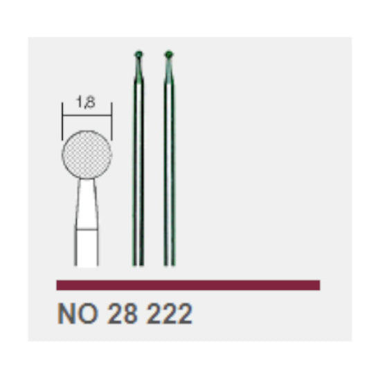 Proxxon - Diamantschleifstifte, Kugel, 1,8 mm, 2 Stück - 28222