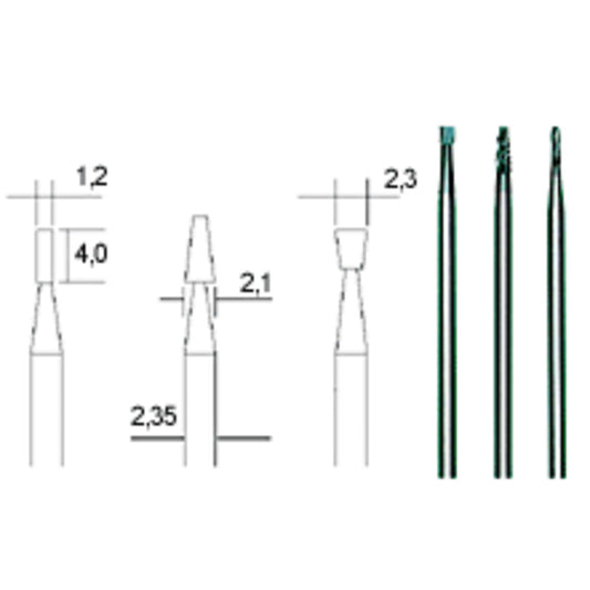Proxxon - Hartmetall-Fräsersatz, Zylinder, Kegel, Walze (3-teilig) - 28752