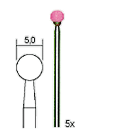 Proxxon - Edelkorund-Schleifkörper (Kugel), 5 Stück - 28772