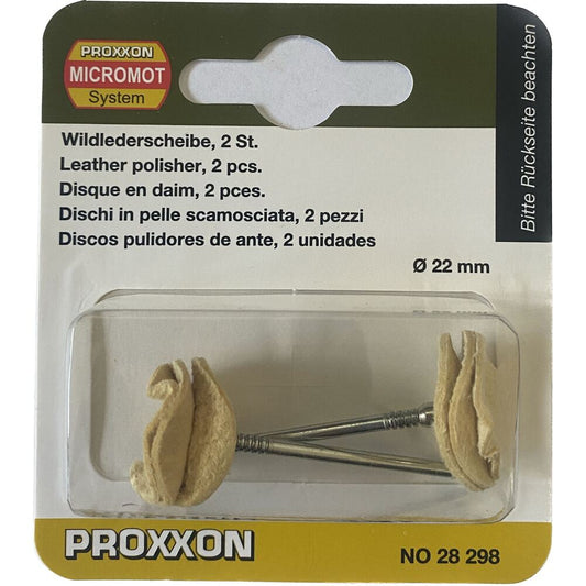 Proxxon - Wildlederscheibe, Ø 22 mm, 2 Stück - 28298