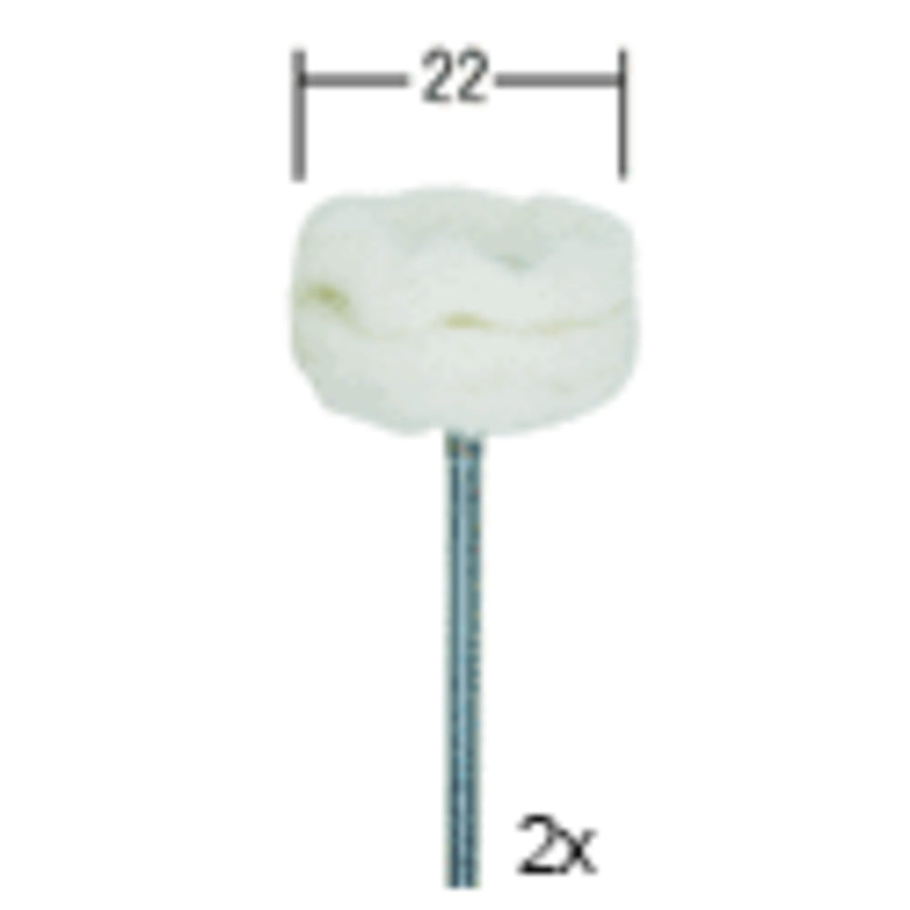 Proxxon - Filzpolierscheibe, Ø 22 mm, 2 Stück - 28299