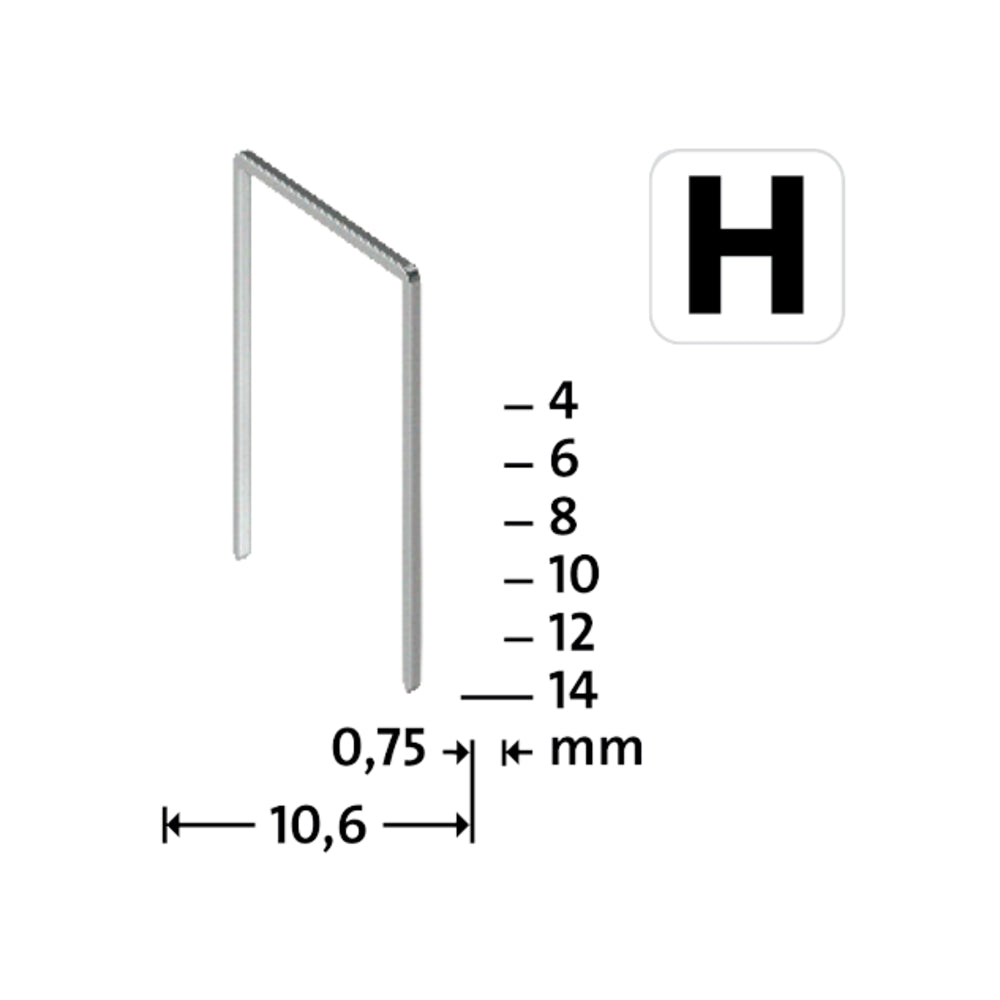 Steinel - Feindrahtklammern H 37 6mm 5000St - 042-0535