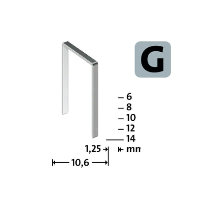 Steinel - NOVUS Flachdrahtklammern G Typ 11 8mm 1200 Stück - 042-0796