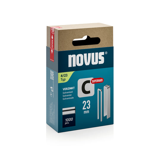 Steinel - NOVUS Schmalrückenklammern C Typ 4 23mm 1000 Stück - 042-0803