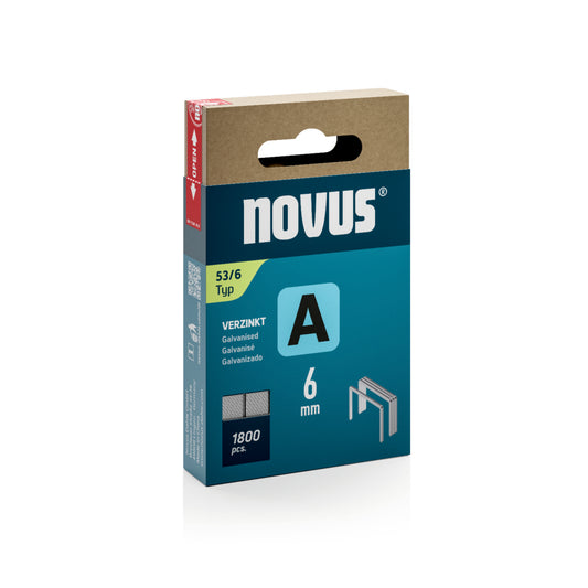 Steinel - NOVUS Feindrahtklammern A Typ 53, 6mm, 1800 Stück - 042-0773