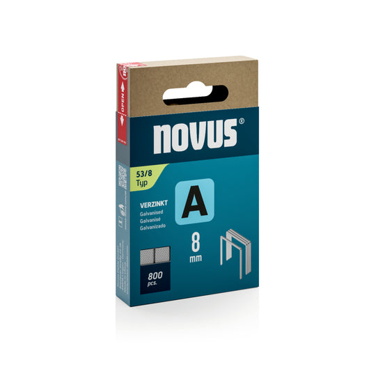 Steinel - NOVUS Feindrahtklammern A Typ 53, 8mm, 800 Stück - 042-0777