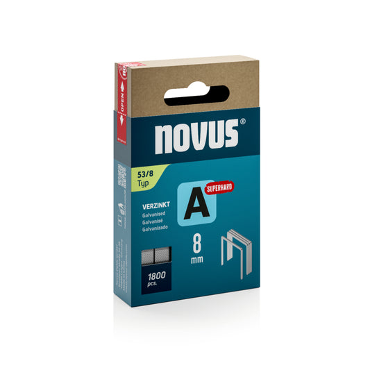 Steinel - NOVUS Feindrahtklammern A Typ 53, 8mm, 1800 Stück - 042-0775