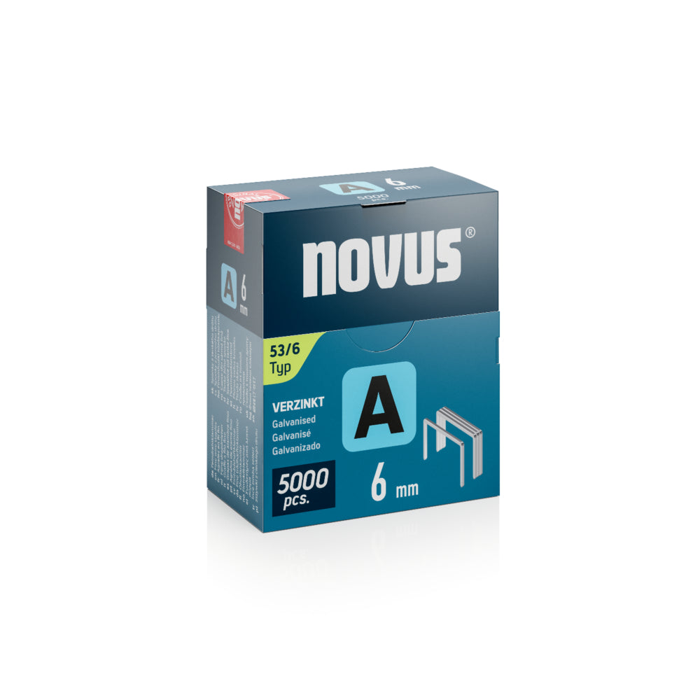 Steinel - NOVUS Feindrahtklammern A Typ 53, 6mm, 5000 Stück - 042-0761