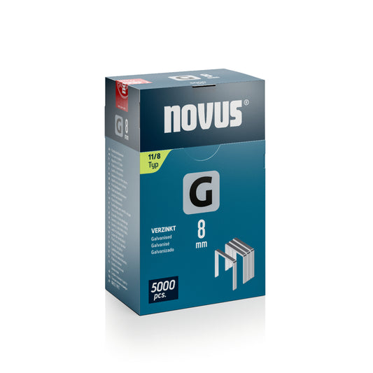 Steinel - NOVUS Flachdrahtklammern G Typ 11, 8mm, 5000 Stück - 042-0766