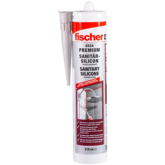 Fischer - Sanitärsilicon Dssa 310ml Weiß - 53101