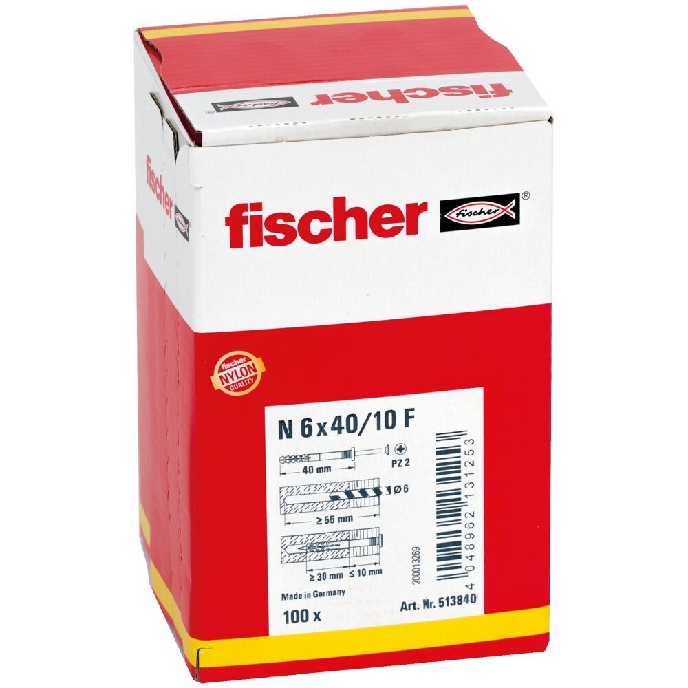 Fischer Nageldübel N 6X40/10 F (100)