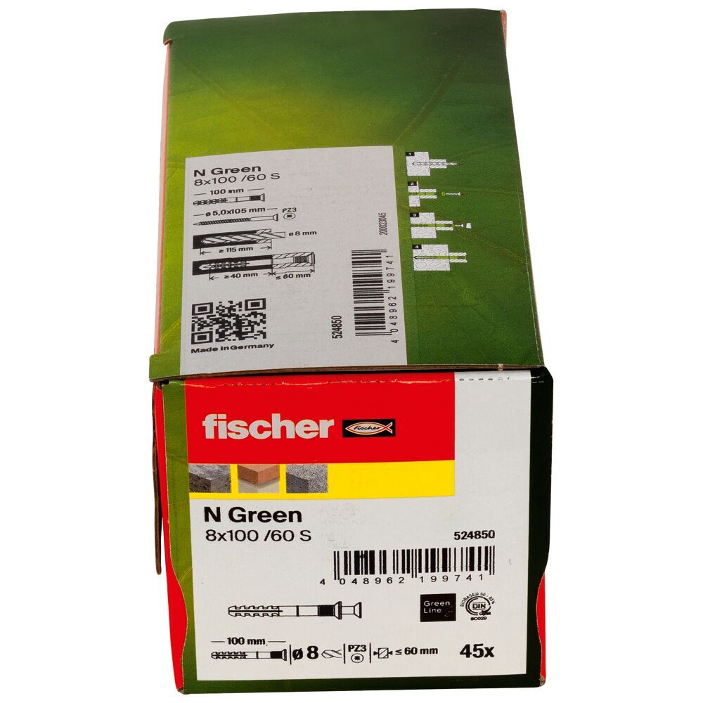 Fischer - Nageldübel N Green 8X100/60 S (45) - 524850