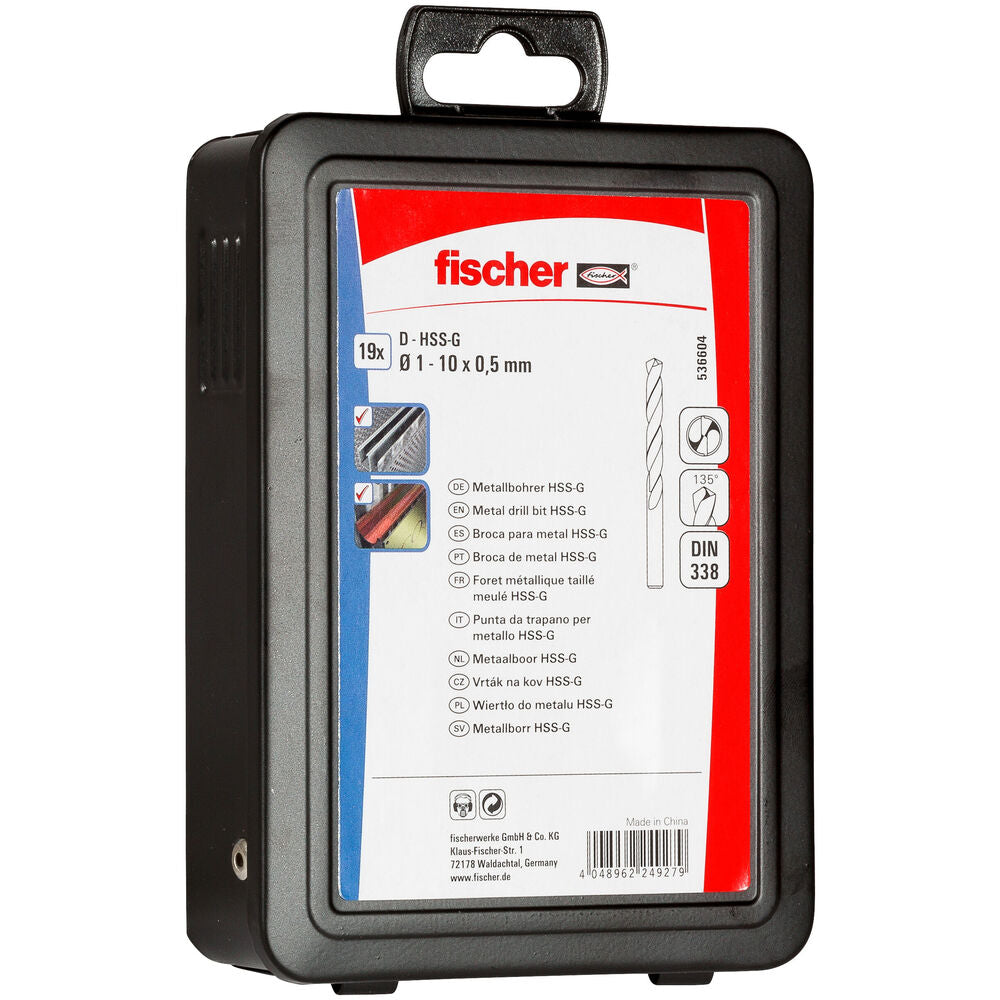 Fischer - Metallbohrer HSS-G Set 1-10mm M (19) - 536604