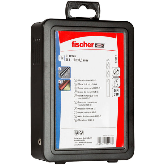 Fischer - Metallbohrer HSS-G Set 1-10mm M (19) - 536604