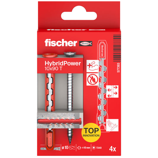 Fischer - HybridPower 10 x 90 T K 4 Stück - 577393