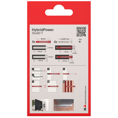 Fischer - HybridPower 10 x 90 T K 4 Stück - 577393