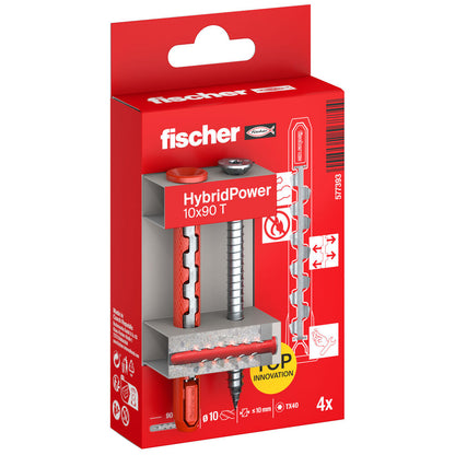 Fischer - HybridPower 10 x 90 T K 4 Stück - 577393