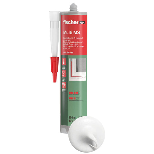 Fischer - Dicht- und Bauklebstoff Multi MS weiß 290 ml - 59389