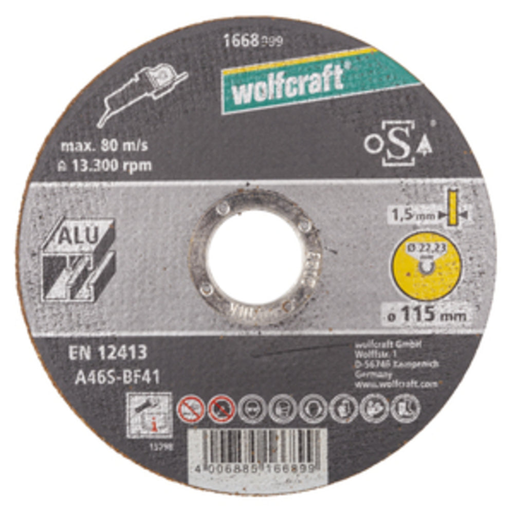 Wolfcraft - 1 Trennscheibe Aluminium ø125x1,5x22,2mm - 1669999