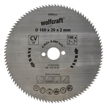 Wolfcraft - 1 Kreissägeblatt CV, 100 Zähne ø190mm - 6276000