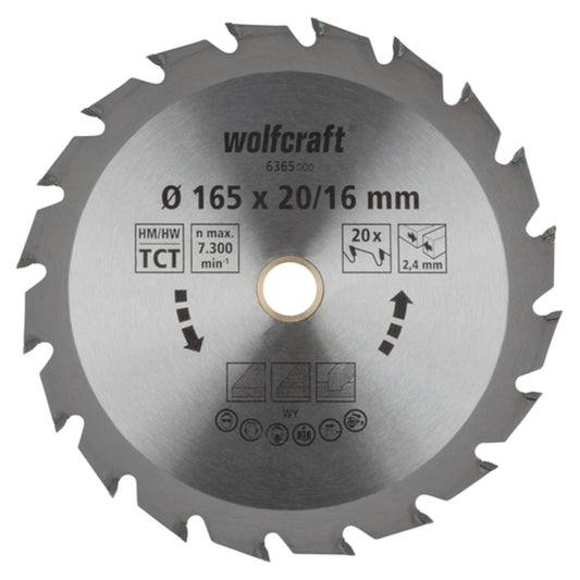 Wolfcraft - 1 Kreissägeblatt HM, 20 Zähne ø150mm - 6364000