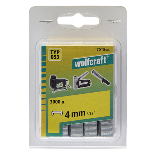 Wolfcraft - 3000 Klammern breit, Stahl Typ53 4mm - 7015000
