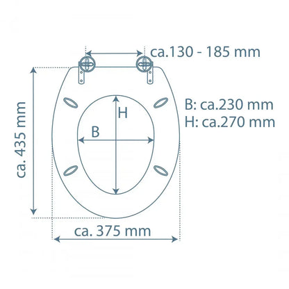 Kirchhoff - MDF WC-Sitz MARMOR STONE, mit Absenkautomatik - 80194