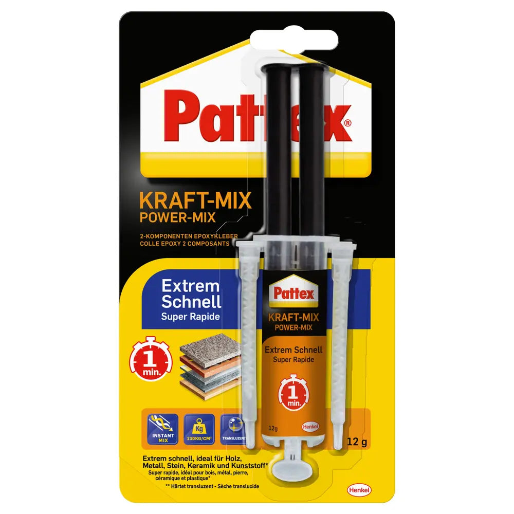 Henkel - Pattex Kraft Mix Extrem Fest Spritze 12g / 11ml - PK6FS